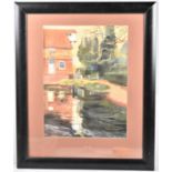 A Framed Pastel Depicting Mill and Pond, Signed G Hadley '01, 28x38cm