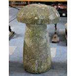 A Carved Sandstone Staddle Stone, 73cm High