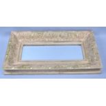 A Modern Rectangular Gilt Framed Wall Mirror, 48x25cm Overall