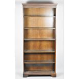 A Modern Oak Six Shelf Open Bookcase, 82cm Wide and 183cm high