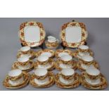 A Royal Albert Hawthorn Pattern Tea Set to comprise Twelve Saucers, Twelve Side Plates, Two Cake