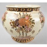 A Modern Oriental Floral Decorated Jardinier with Printed Mark Made in China, 21cm high