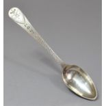 A Georgian Silver Spoon by Thomas Wheatley, Hallmarked for Newcastle 1826 with Wiggle Work