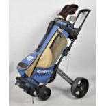 A Masters Golf Bag, Ladies Golf Clubs and Powakaddy Quattro Trolley