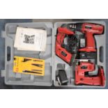 A Three-In-One Cased Tool Kit to Include Cordless Drill, Jigsaw and Sander