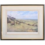 A Framed Lionel Edward Hunting Print, signed in Pencil to the Border, 36x25cm