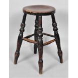 A Vintage Circular Topped Stool, 53.5cm high