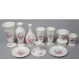 A Collection of Various Coalport Shrewsbury pattern China to comprise Vases, Candlesticks, Dishes
