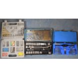 A Small Socket Set, Cased Set of Screws and Die Set