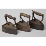 A Collection of Three Late 19th/Early 20th Century Flat Irons