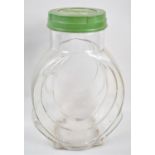 A Vintage Glass Sweet Jar for Lyons, 28cm high