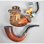 A Collection of Two Continental Vintage Pipes, both with Condition Issues