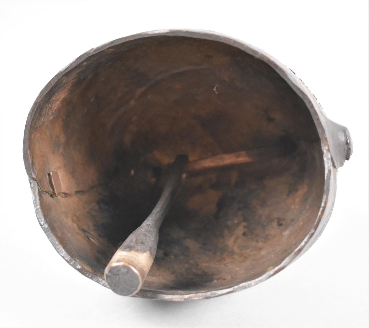 A Handworked and Riveted Cowbell Stamped IHL, 14cm high - Image 2 of 2