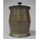 A Mid 20th Century Pewter Tobacco Pot by Alfred Dunhill, of Baluster Form with Inner Lid, 15cm high