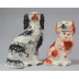 Two Late 19th Century Staffordshire Dogs, The Tallest 24cm high