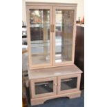 A Modern Illuminated Display Cabinet on Glazed Rectangular Base, 86cm wide