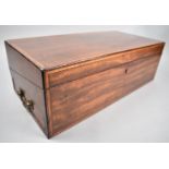A Victorian Mahogany Writing Slope with Crossbanding to Front and Hinged Lid, Opening to Reveal