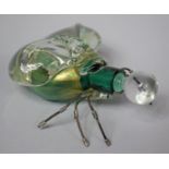 A Novelty Perfume Bottle in the Form of an Insect, Possibly Italian, Having Metal Wirework