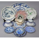 A Collection of Various 19th Century and 20th Century Ceramics to comprise Blue and White Spode