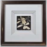 A Framed Debbie Haliday Floral Print, 14x14cm
