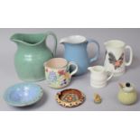 A Collection of Various Jugs to Comprise Stoneware Buchan Scottish Blue Glazed, Denby, Poole,