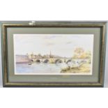 A Framed Print, The English Bridge, Shrewsbury by Maurice Baker, Signed in Pencil by The Artist,