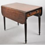 A 19th Century Mahogany Drop Leaf Pembroke Table with Single End Drawer Matched by Dummy, 82cm wide