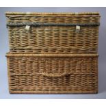 Two Wicker Baskets, 64cm Wide