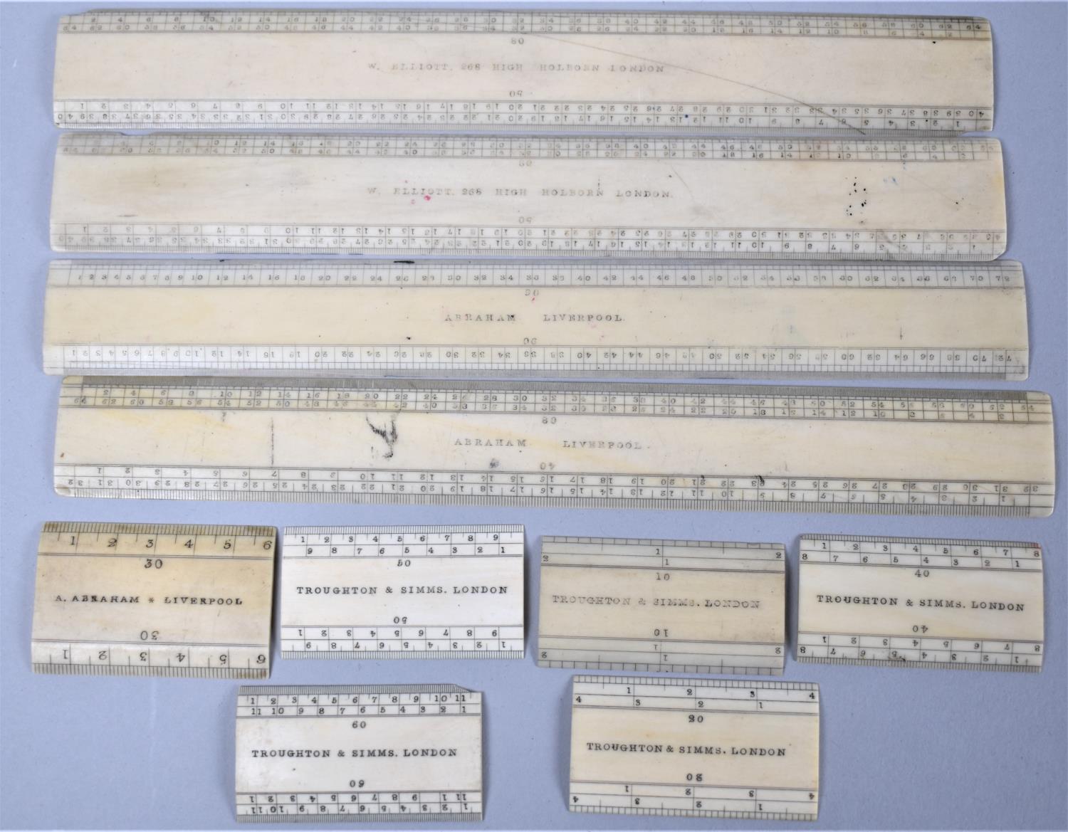 A Late 19th/Early 20th Century Mahogany Craftsmans Box Containing Ivory Scale Rules by Elliot, - Image 3 of 3