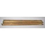 A Set of Eleven Brass Stair Rods, 76cm Long