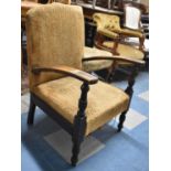 An Edwardian Upholstered Nursing Chair for Restoration and Reupholstery