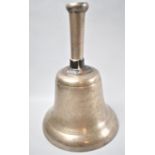 A Large and Heavy Late 19th Century School or Hand Bell with Bell Metal Handle, 24cm high
