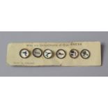 A Set of Six Essex Style Guinness Dress Studs on Original Card