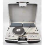 A Vintage Portable Radio and Record Player in Briefcase, 42cm wide