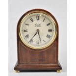 A Modern Mahogany Mantle Clock by Comitti of London, with Battery Movement, 20cm High