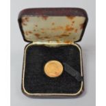 A Cased 1909 Gold Half Sovereign