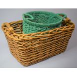 Two Wicker Baskets, Longest 63cm