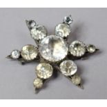 A Silver Jewelled Star Brooch, Chester 1891