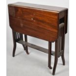 A Edwardian Mahogany Drop Leaf Sutherland Table, 68cm Wide