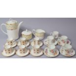 A Royal Worcester Sahara Coffee Set Together with Five Cups and Four saucers Royal Crown Derby
