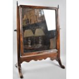 An Edwardian Swing Dressing Table Mirror on Scrolled Supports, 41cm wide