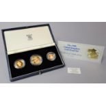 A Cased Royal Mint 1988 United Kingdom Gold Proof Set, No. 01269 with Certificate