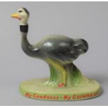 A Carlton Ware Advertising Figure Humourously Modelled as an Ostrich with Pint of Guinness Stuck