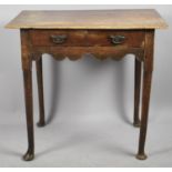 A Period Side Table with Single Drawer In Need of Restoration, 77cm Wide