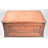 A Late 19th Century Mahogany Box with Hinged Lid and Panelled Sides, 53cm Wide