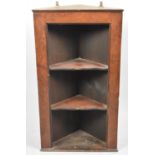 A Mid 20th Century Open Wall Hanging Open Corner Display Shelf, 44cm Wide