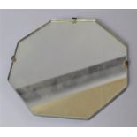 A Small Vintage Octagonal Wall Mirror, 25cm Diameter