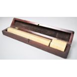 A Late 19th/Early 20th Century Mahogany Craftsmans Box Containing Ivory Scale Rules by Elliot,