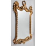 A Modern Carved Giltwood Wall Mirror, 72x46cm