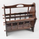A Late 20th Century Mahogany Two Division Magazine Rack, 43cm Wide